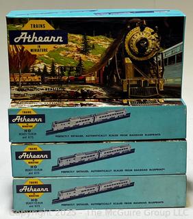 Ten (10) Athearn Miniature HO Scale Train Cars in Original Boxes 