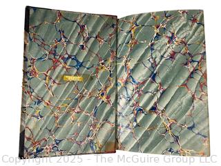 Leather with Marbled Boards "History of the Consulate and the Empire of France Under Napoleon" by M. Thiers <1900 Book