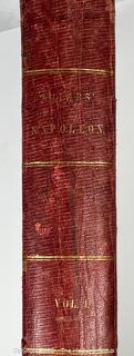 Leather with Marbled Boards "History of the Consulate and the Empire of France Under Napoleon" by M. Thiers <1900 Book