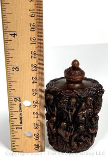 Carved Chinese Snuff Opium Bottle 