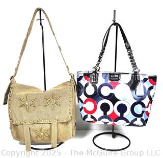 Two (2) Tote Style Handbags Including Coach and Steve Madden