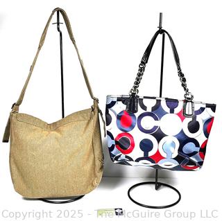 Two (2) Tote Style Handbags Including Coach and Steve Madden