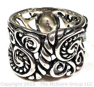Carolyn Pollack Sterling Silver Openwork Scroll Band Ring