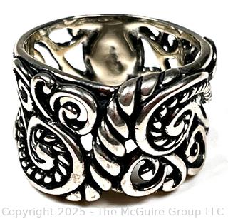Carolyn Pollack Sterling Silver Openwork Scroll Band Ring