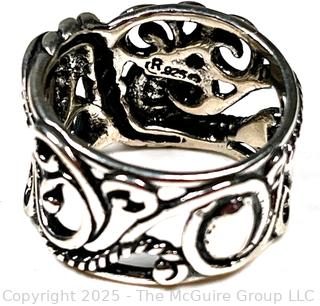 Carolyn Pollack Sterling Silver Openwork Scroll Band Ring