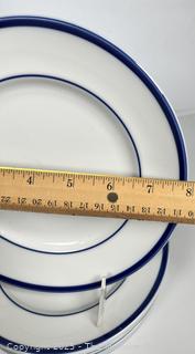 Set of Brasserie Williams Sonoma Traditional Blue-Banded China Dinnerware.