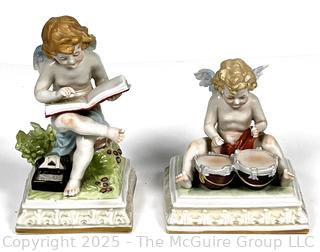 Two (2) Porcelain Scheibe Alsbach German Figurines of Cupids