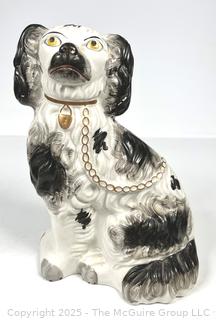 Straffordshire Spaniel Black and White Dog Figure