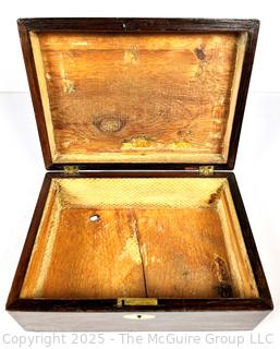 Velvet Lined Maple Travel Writing Box with Brass Plaque.  4.5" x 7.5" x 11"