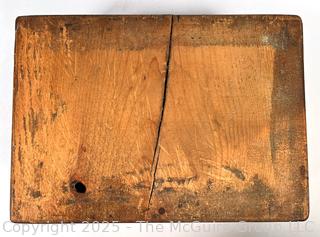 Velvet Lined Maple Travel Writing Box with Brass Plaque.  4.5" x 7.5" x 11"