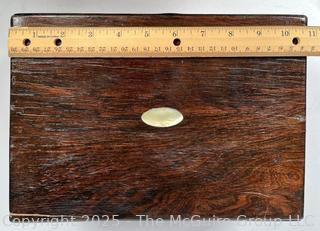Velvet Lined Maple Travel Writing Box with Brass Plaque.  4.5" x 7.5" x 11"