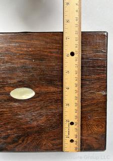 Velvet Lined Maple Travel Writing Box with Brass Plaque.  4.5" x 7.5" x 11"
