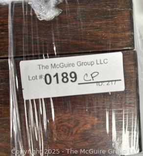 Velvet Lined Maple Travel Writing Box with Brass Plaque.  4.5" x 7.5" x 11"