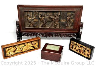 Four (4) Chinese Carved Decorative Items 