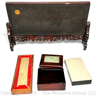 Four (4) Chinese Carved Decorative Items 