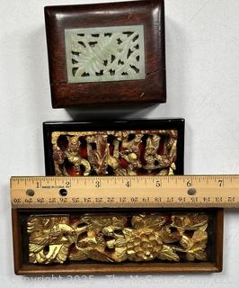 Four (4) Chinese Carved Decorative Items 