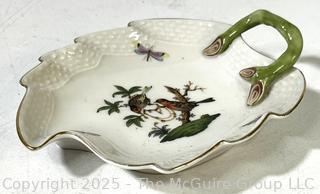 Herend Rothschild Hand Painted Bird Dish 