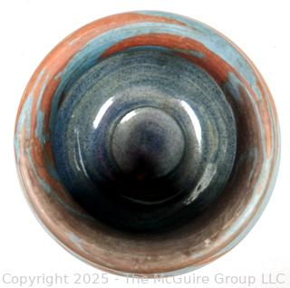 Small Niloak Style Mission Swirl Pottery Bowl Signed and Dated by Artist, 1928