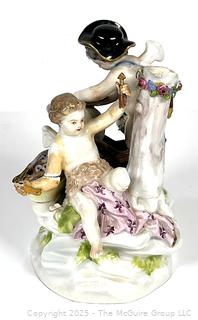 Two (2) Dresden Courting Couple Porcelain Figurines
