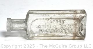 1890's Harper Headache Remedy Bottle Washington DC