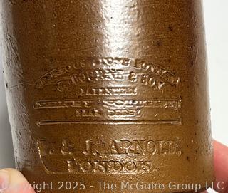 1870 Stoneware Ink Bottle J Arnold London