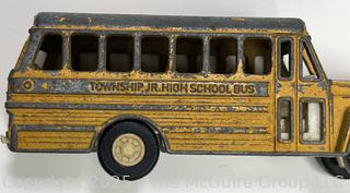 Tootsie Toy Yellow School Bus Township High School Toy Car