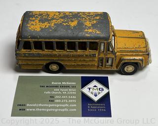 Tootsie Toy Yellow School Bus Township High School Toy Car