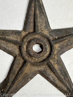 1860’s Cast Iron Architectural Salvage Building Anchor Star