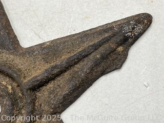 1860’s Cast Iron Architectural Salvage Building Anchor Star