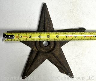 1860’s Cast Iron Architectural Salvage Building Anchor Star