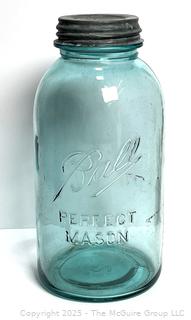 1890 Glass Ball Mason Jar With Original Lid