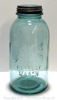 1890 Glass Ball Mason Jar With Original Lid