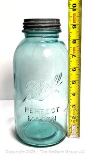 1890 Glass Ball Mason Jar With Original Lid