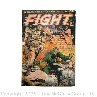 Fight Comics #28, Fiction House, 1943, WWII Torture Comic Book Cover.  Cover Only.