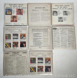 Nine (9) 45 RPM Records - Ricky Nelson Etc.