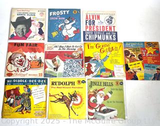 10 Children's 45 rpm story and music records