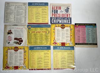 10 Children's 45 rpm story and music records