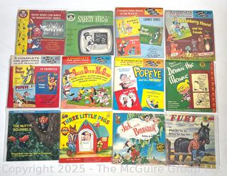 Twelve (12) Children's 45 RPM Story Records and Music Records
