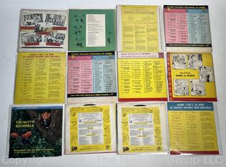 Twelve (12) Children's 45 RPM Story Records and Music Records