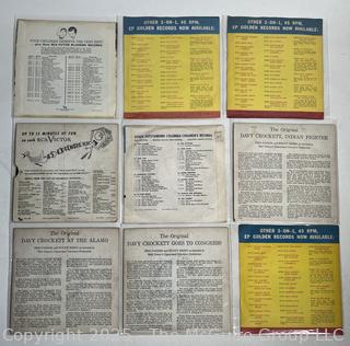Nine (9) Children's 45 RPM Story Records - Westerns