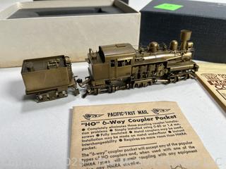 Brass United Pacific Fast Mail PFM 3-Truck Shay Locomotive Pacific Coast HO  In Box