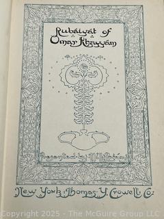 Tooled Leather Rubaiyat of Omar Khayyam Edward Fitzgerald presented by Willy Pogany 1900 Book.