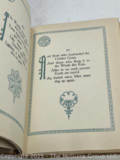 Tooled Leather Rubaiyat of Omar Khayyam Edward Fitzgerald presented by Willy Pogany 1900 Book.