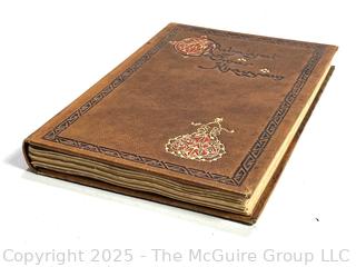 Tooled Leather Rubaiyat of Omar Khayyam Edward Fitzgerald presented by Willy Pogany 1900 Book.