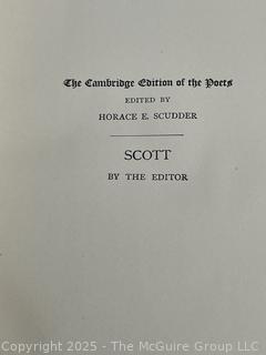 Leather with Marbled Boards The Complete Poetical Works of Sir Walter Scott, c1900 Cambridge Edition