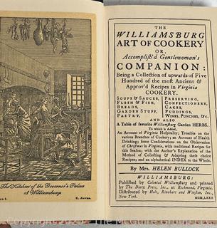 The Williamsburg Art of Cookery by Helen Bullock Cookbook Reprint 