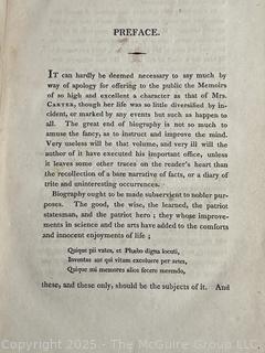 Leather Bound with Gilt Decoration 1809 Memoirs Of The Life Of Mrs. Elizabeth Carter 1st American Edition Book.