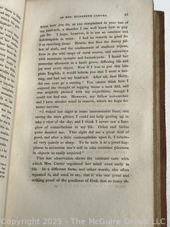 Leather Bound with Gilt Decoration 1809 Memoirs Of The Life Of Mrs. Elizabeth Carter 1st American Edition Book.