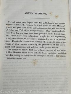 Leather Bound with Gilt Decoration 1836 The Poetical Works of Felicia Hemans Book 