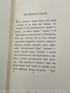 Leather with Marbled Boards, 1896 The Sonnets of John Milton by Mark Pattison Book.